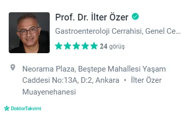 Gastroenteroloji Cerrahisi - Cerrahi Onkoloji | İlter Özer